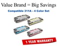 308A,311A 4-Color Set Compatible Value Brand toner Q2670A, Q2681A, Q2682A, Q2683A