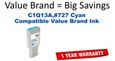 C1Q13A,#764 Cyan Compatible Value Brand ink
