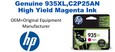 935XL,C2P25AN Genuine High Yield Magenta HP Ink