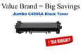 C4096A,96A Jumbo Black Compatible Value Brand HP Jumbo Toner 50% Higher Yield