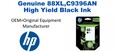 88XL,C9396AN Genuine High Yield Black HP Ink