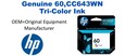 60,CC643WN Genuine Tri-Color HP Ink