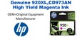 920XL,CD973AN Genuine High Yield Magenta HP Ink