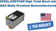 920XL,CD975AN High Yield Black Premium USA Made Remanufactured ink
