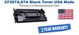 CF287A,87A Black Premium USA Remanufactured Brand Toner