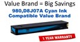 980,D8J07A Cyan Compatible Value Brand ink