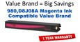 980,D8J08A Magenta Compatible Value Brand ink