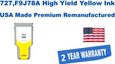 727,F9J78A High Yield Yellow Premium USA Made Remanufactured ink