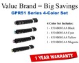 GPR51 Series 4-Color Set Compatible Value Brand toner 
