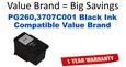 PG260,3707C001 Black Compatible Value Brand ink