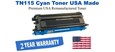 TN115C Cyan Premium USA Remanufactured Brand Toner