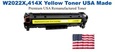 W2022X,414X High Yield Yellow Premium USA Remanufactured Brand Toner